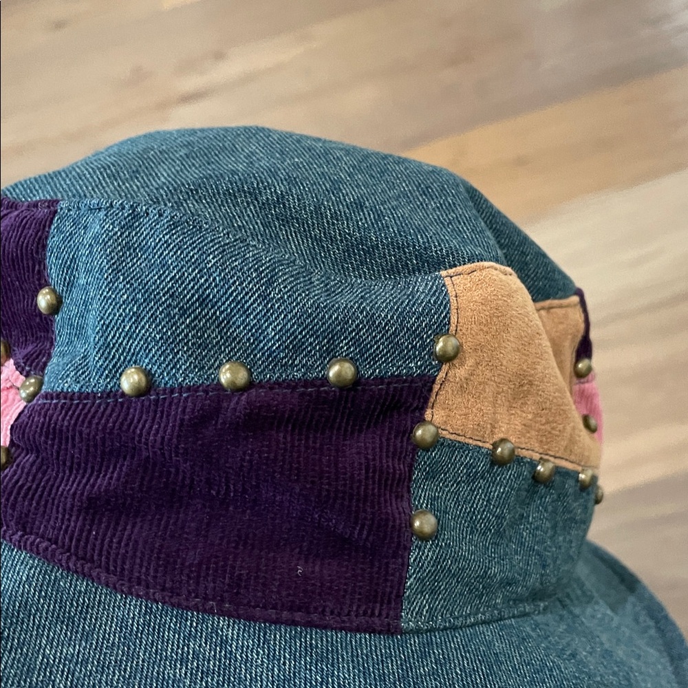 Patchwork Denim Bucket Hat Size Small - image 11